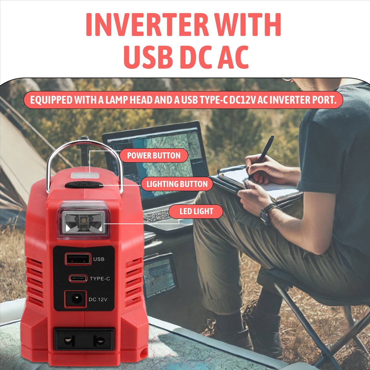 Power Tools Toolstation - DT81 Inverter Converter 220W Power Inverter