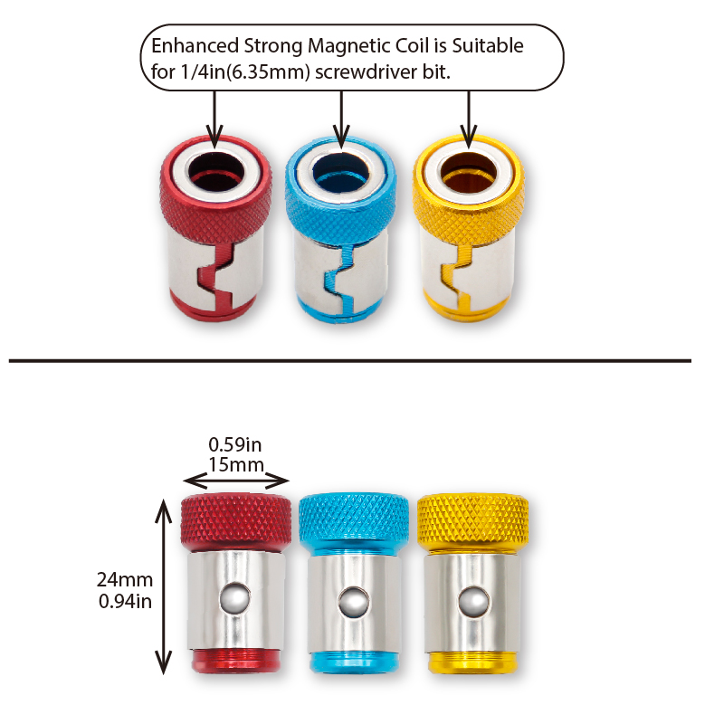 Universal 1/4 Inch Magnetic Sc - огляд і ціна Power Tools Yellow Color