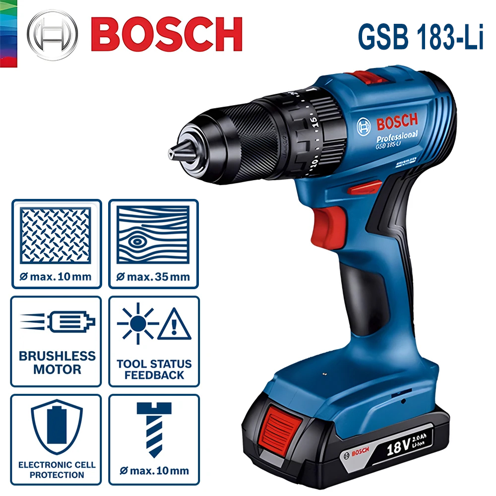 Bosch GSB 183-LI Electric Dril - огляд і ціна Power Tools Impact